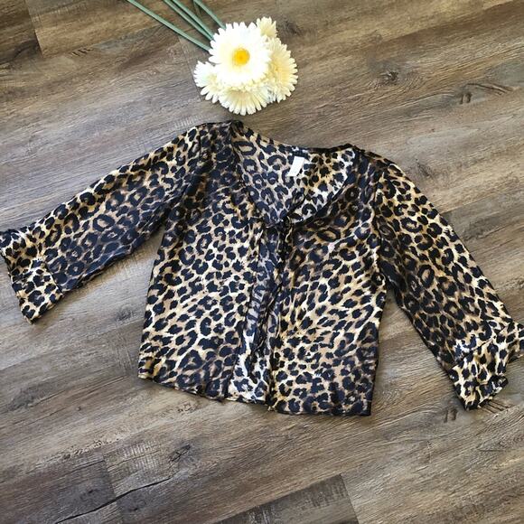 Lapis leopard print lightweight jacket size medium - Picture 1 of 5